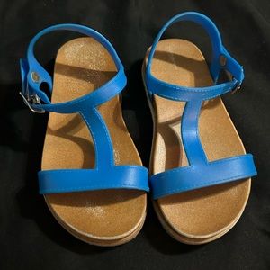 Blue sandals